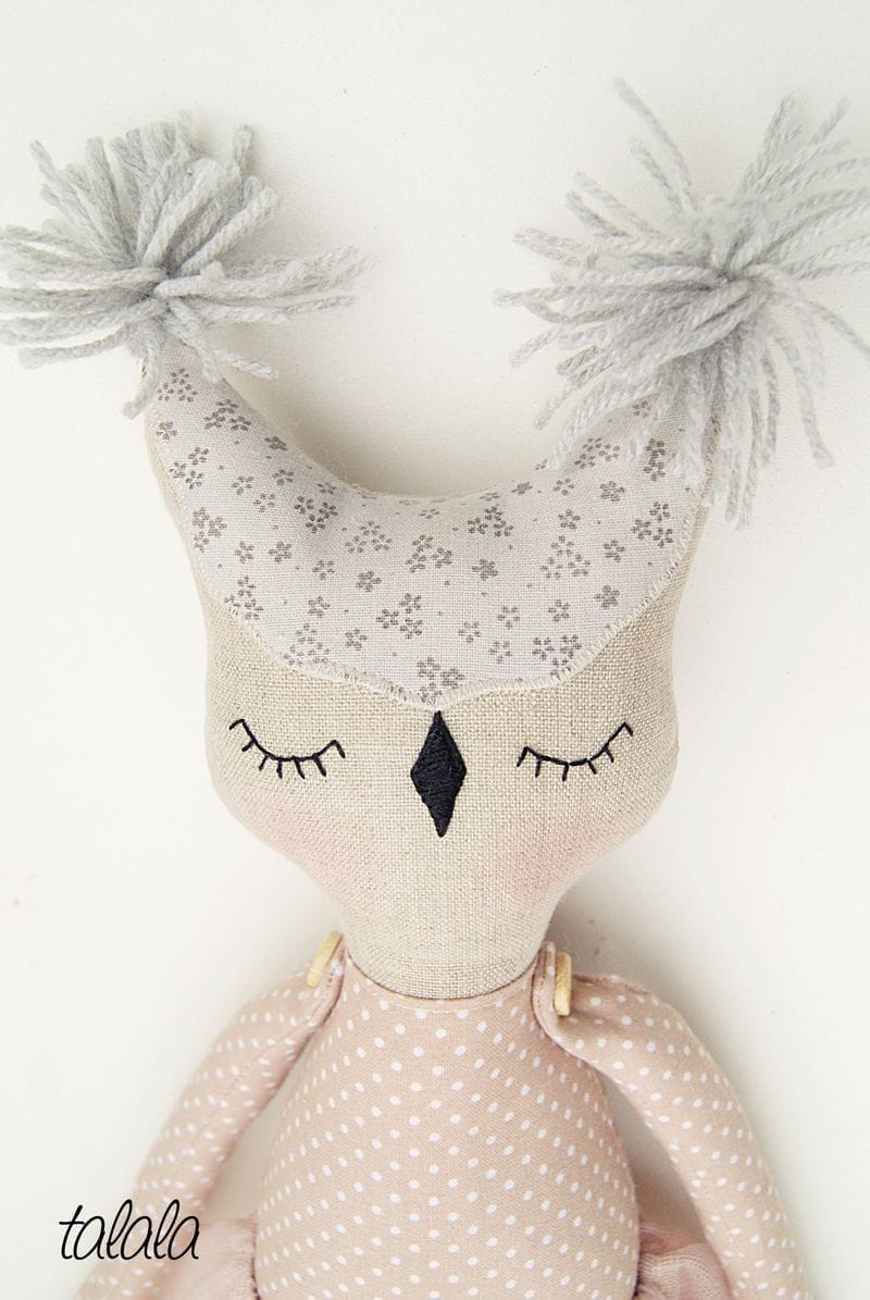 Sowa Talala Handmade rękodzieło 1 lalki na zamówienie
