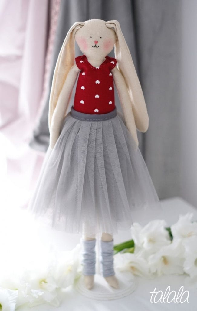 królik lalka handmade
